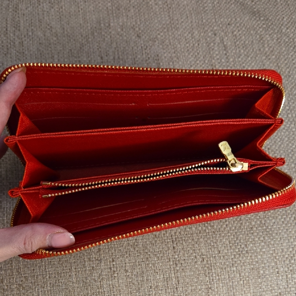 Red Logo Zip-Around Wallet - Picture 3 of 4